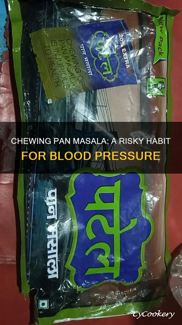 does pan masala increase blood pressure
