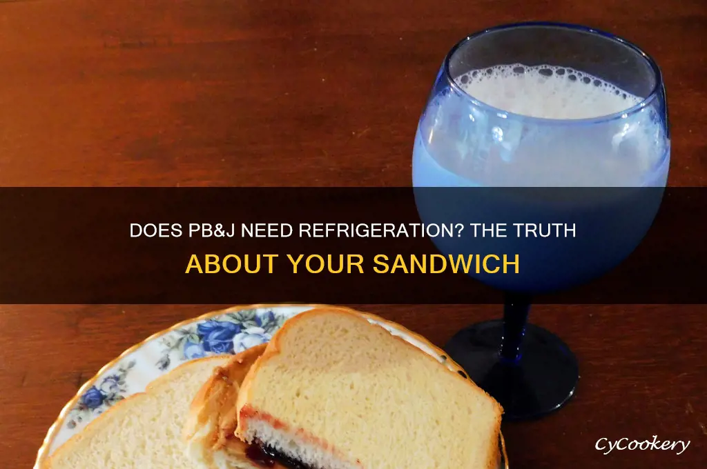 does pb&j have to be refrigerated