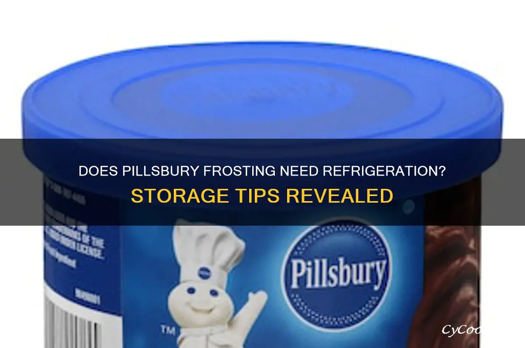does pillsbury frosting have to be refrigerated