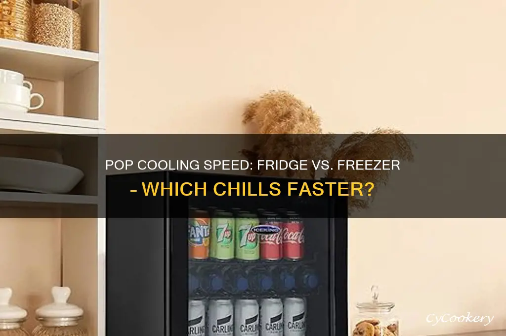 does pop cool down quicker in refrigerator than freezer