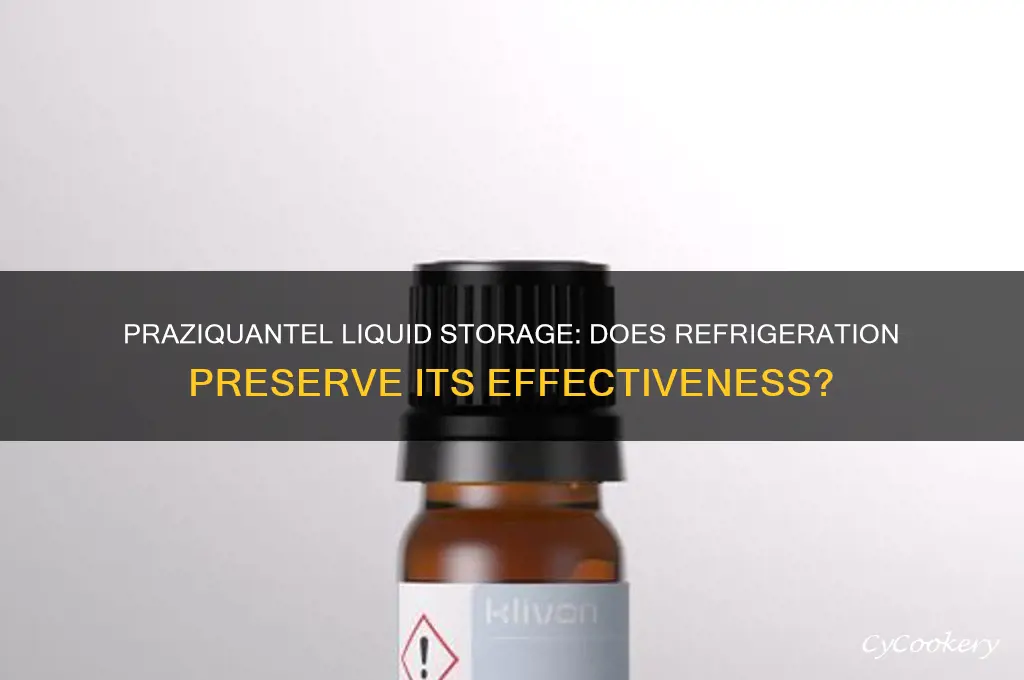 does praziquantel liquid have to be refrigerated