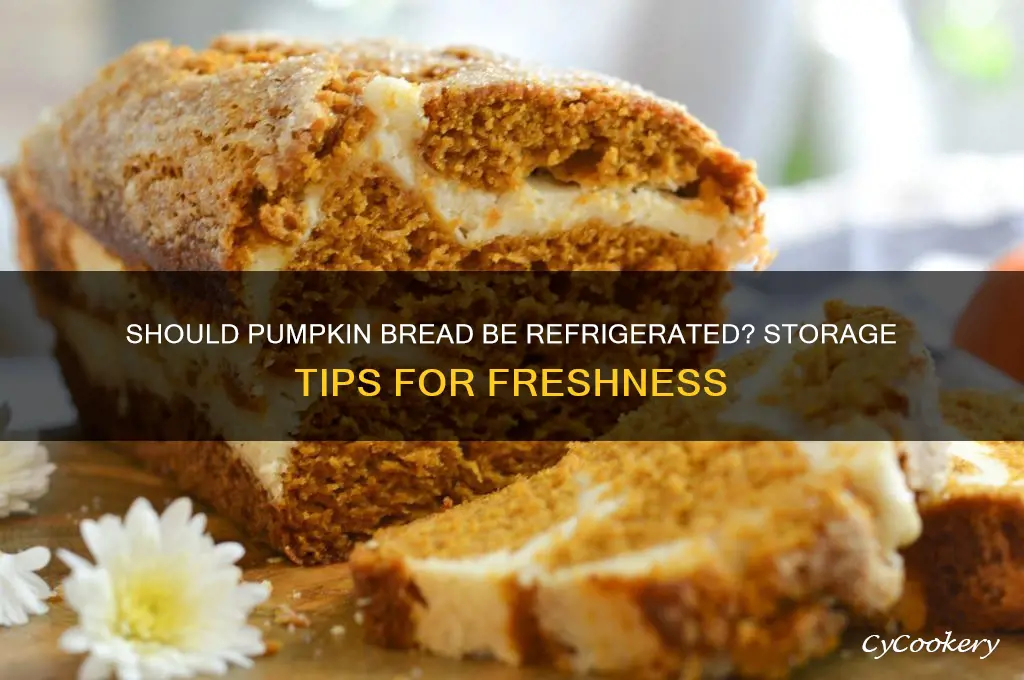 does pumpkin bread have to be refrigerated