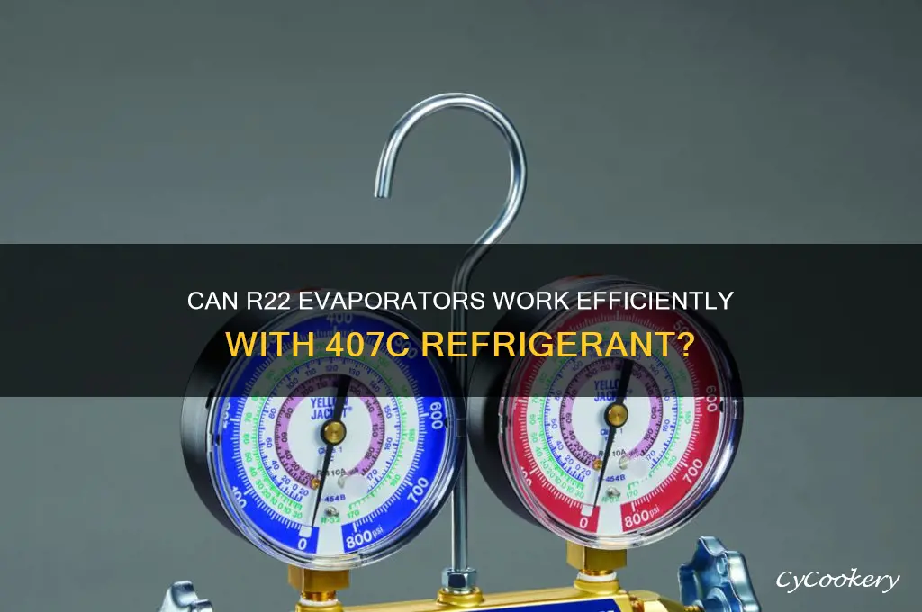 does r22 evaporator works with 407c refrigerant
