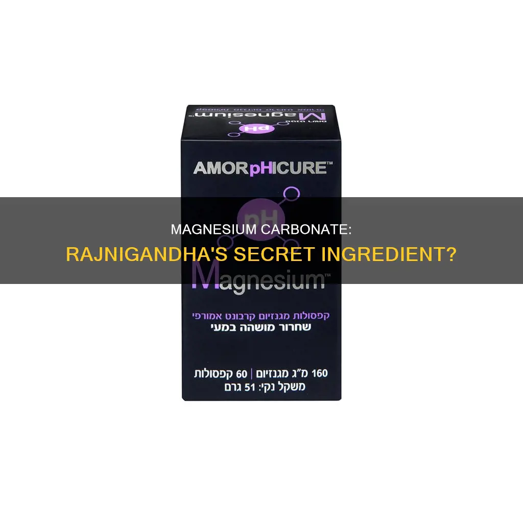 does rajnigandha pan masala contain magnesium carbonate