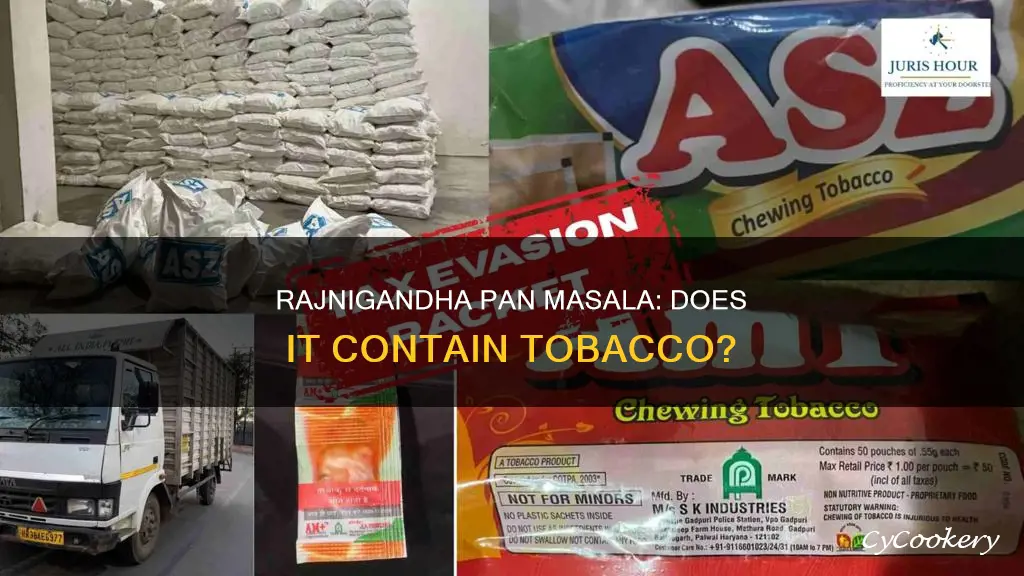 does rajnigandha pan masala contains tobacco in it