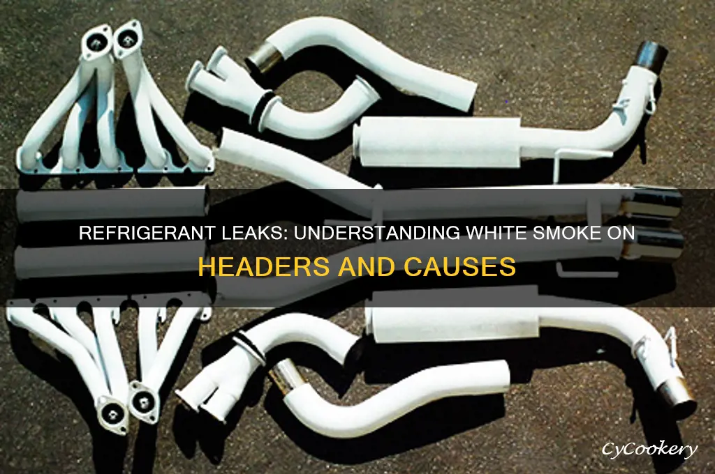does refrigerant cause white smoke leaking on headers