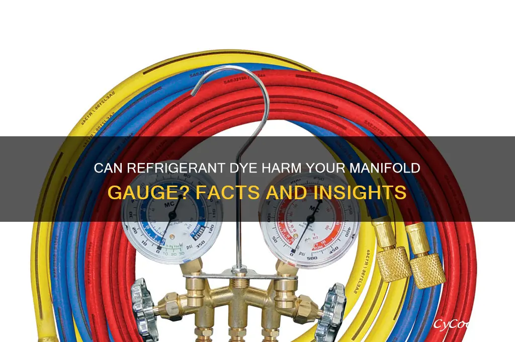 does refrigerant die damage your manifold gauige