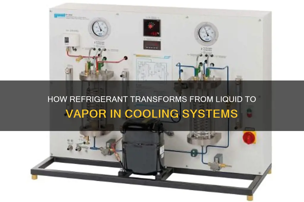 does refrigerant turn from liquid to vapor