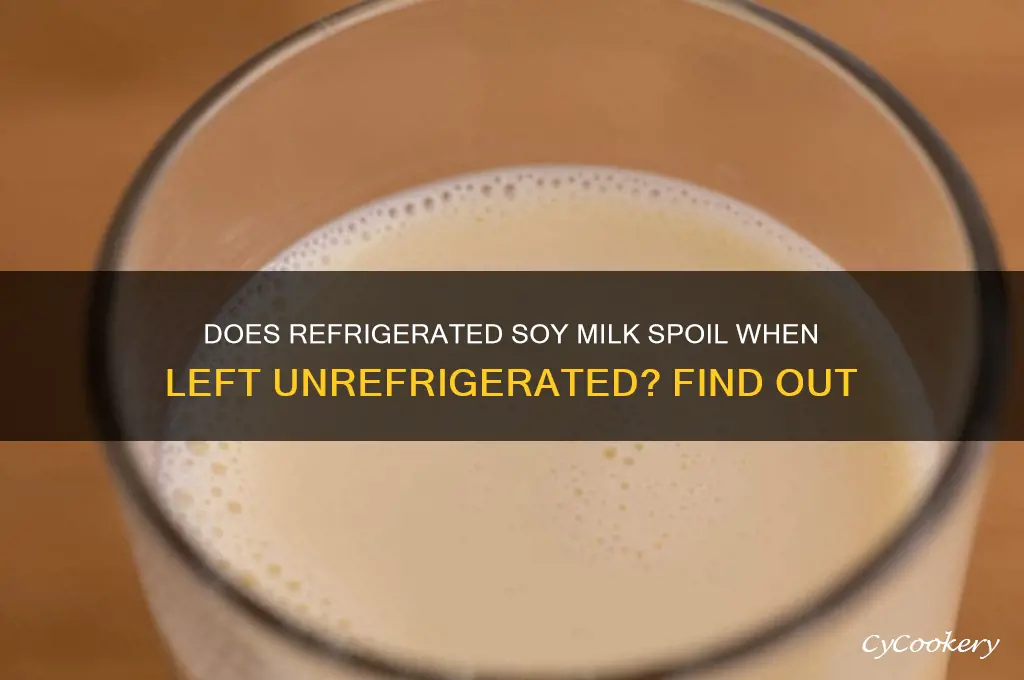 does refrigerated soy milk go bad if left out