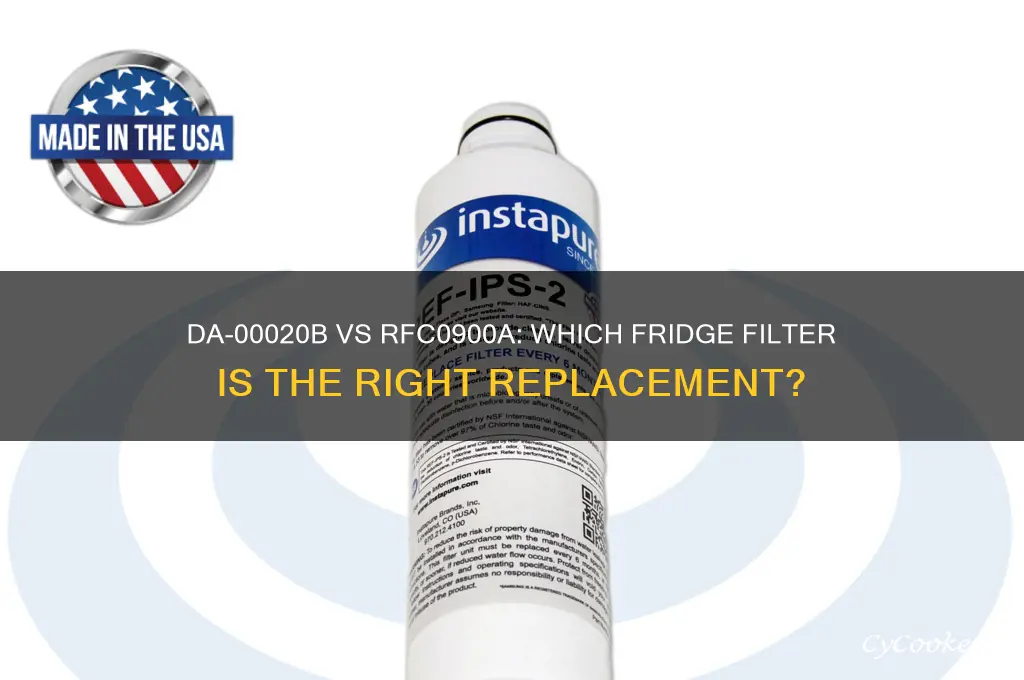 does refrigerator filter da-00020b replace rfc0900a