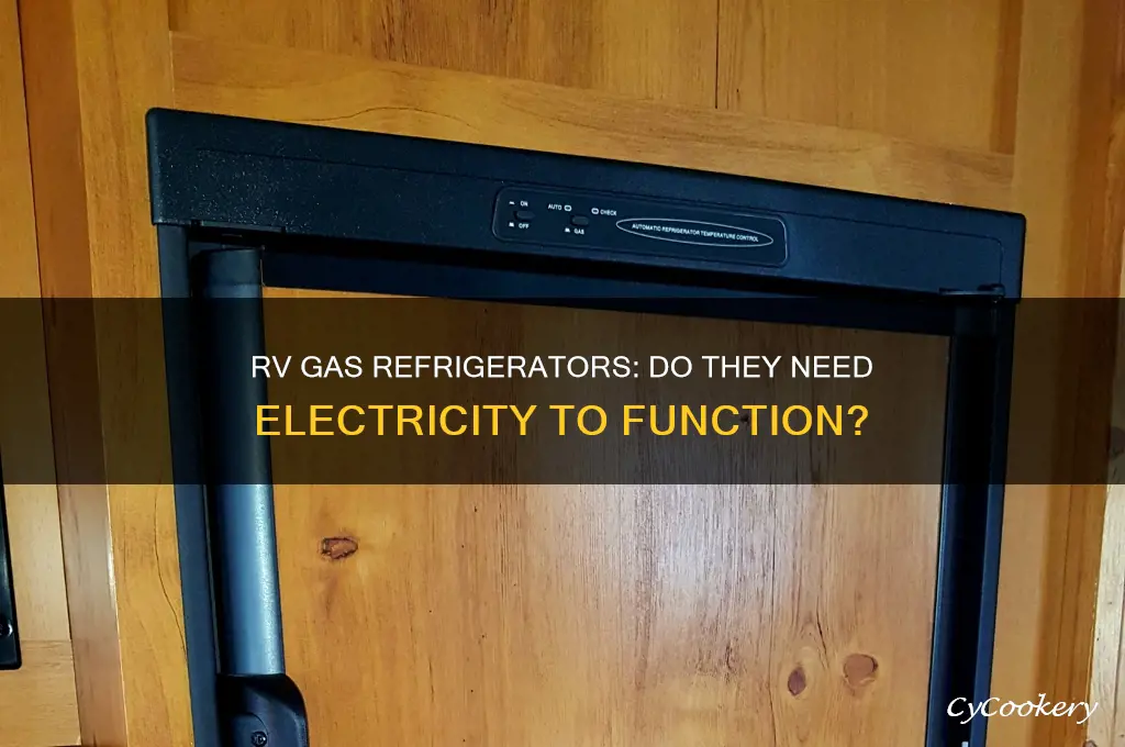 does rv gas refrigerator use any electric