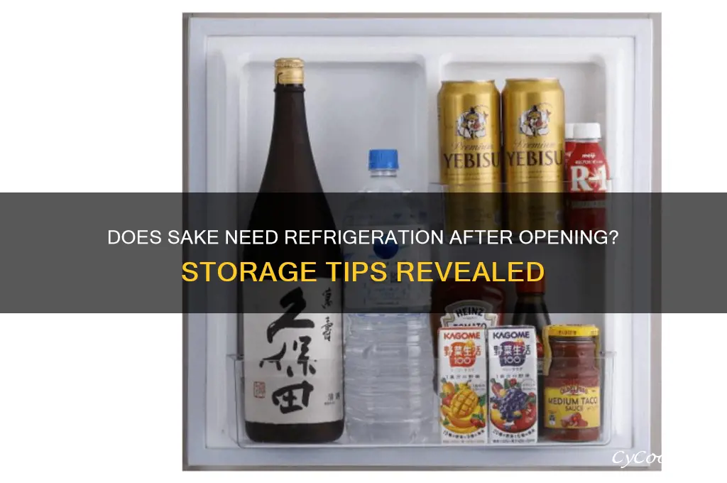 does sake have to be refrigerated after opening