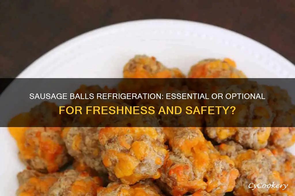 does sausage balls have to be refrigerated
