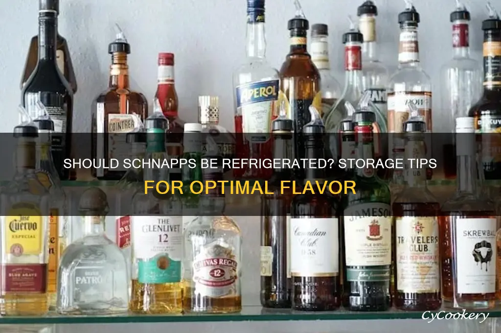 does schnapps have to be kept in the refrigerated