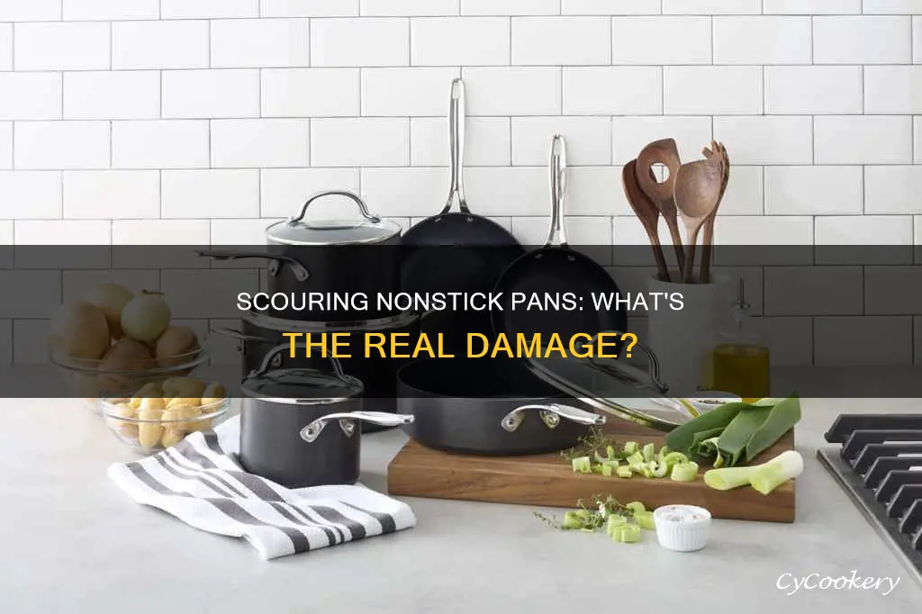 does scouring ruin nonstick pans