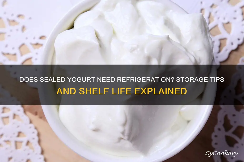 does sealed yogurt have to be refrigerated