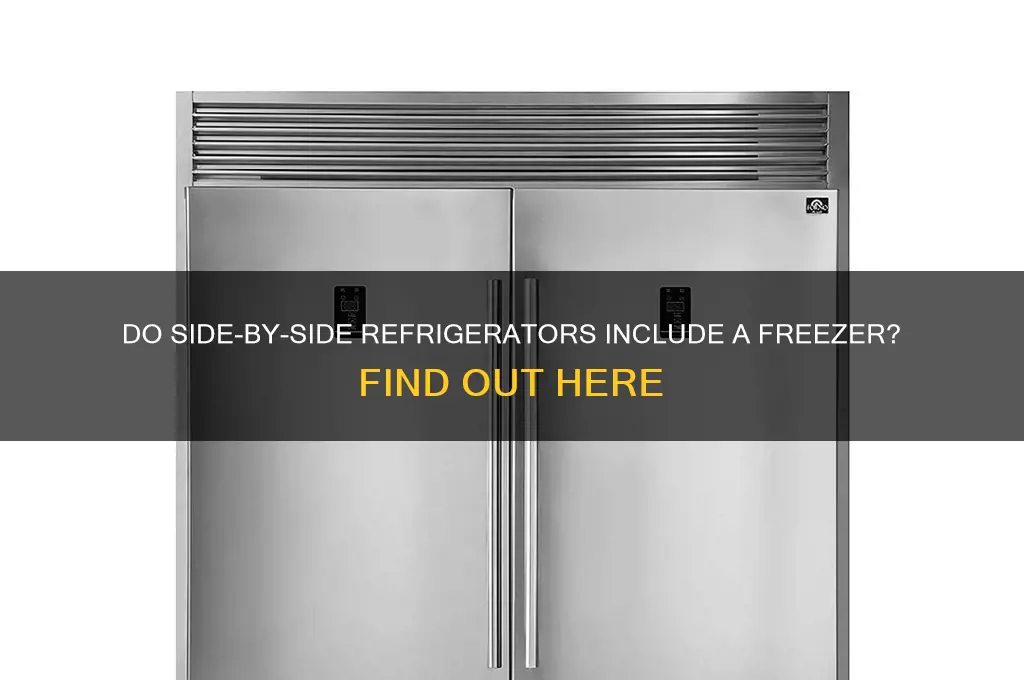 does side by side refrigerator have freezer