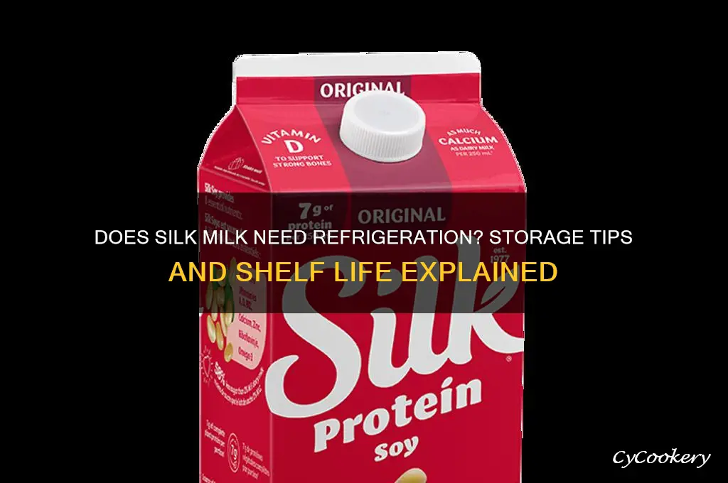does silk milk have to be refrigerated