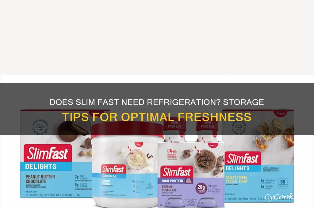 does slim fast have to be refrigerated