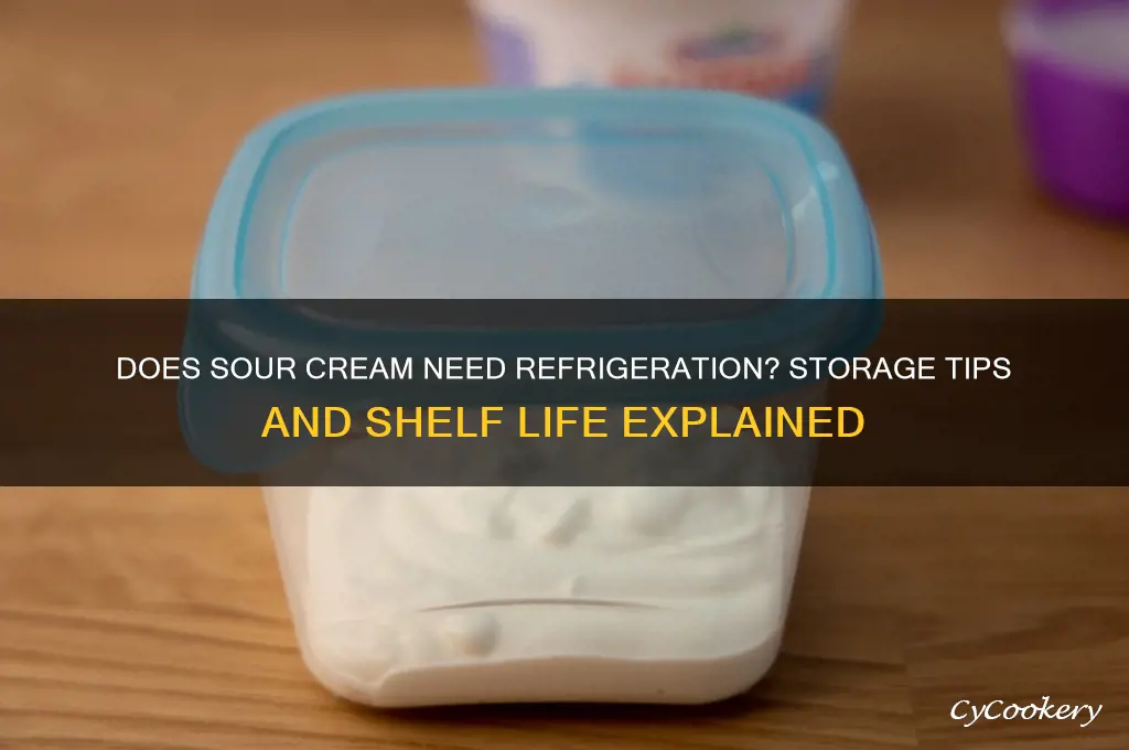 does sour cream have to be refrigerated