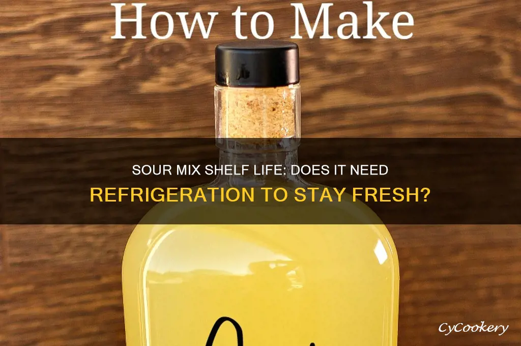 does sour mix go bad if not refrigerated