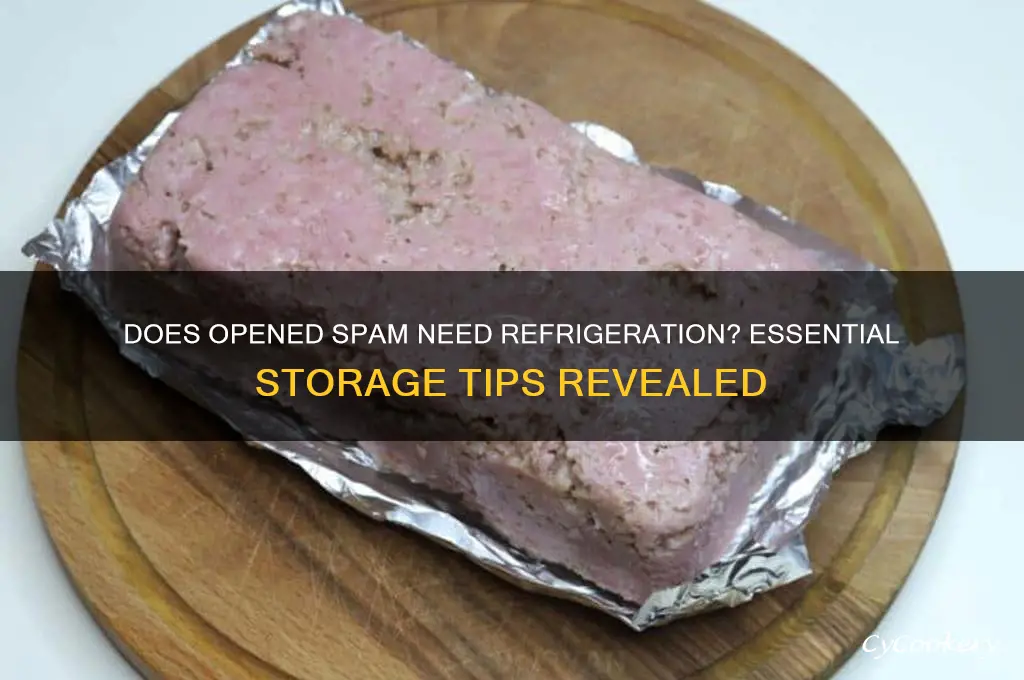 does spam have to be refrigerated after opening