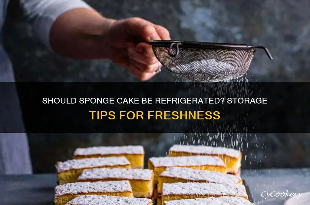does sponge cake have to be refrigerated
