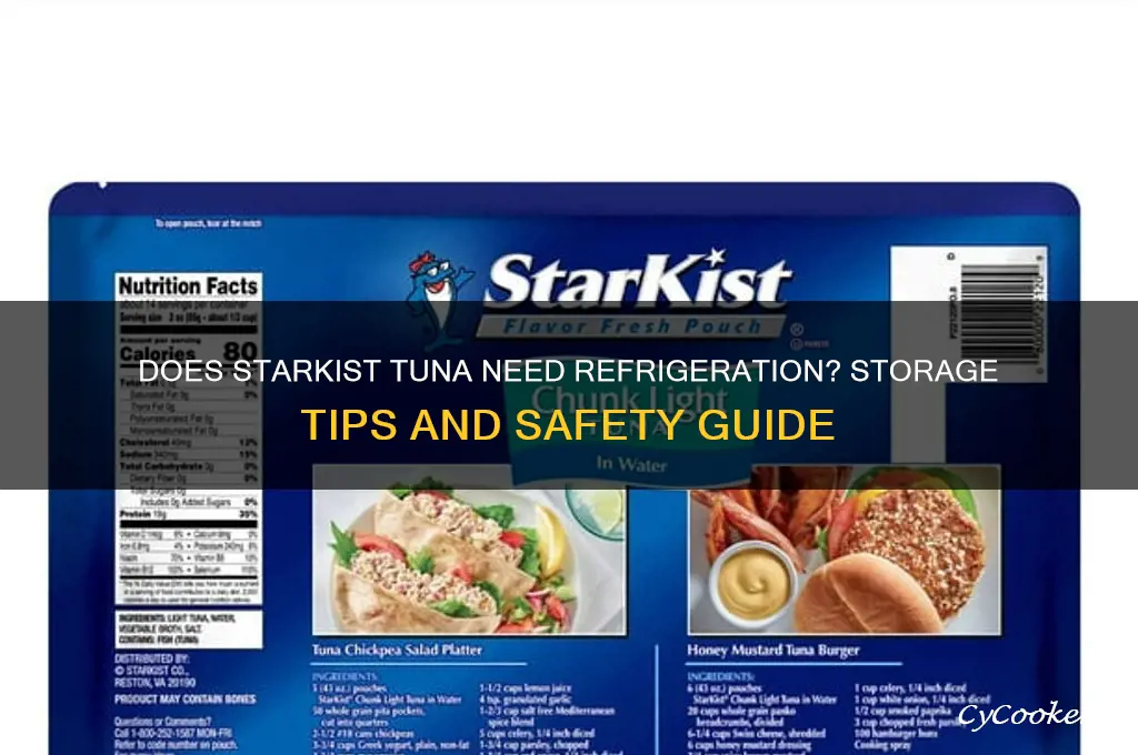 does starkist tuna have to be refrigerated