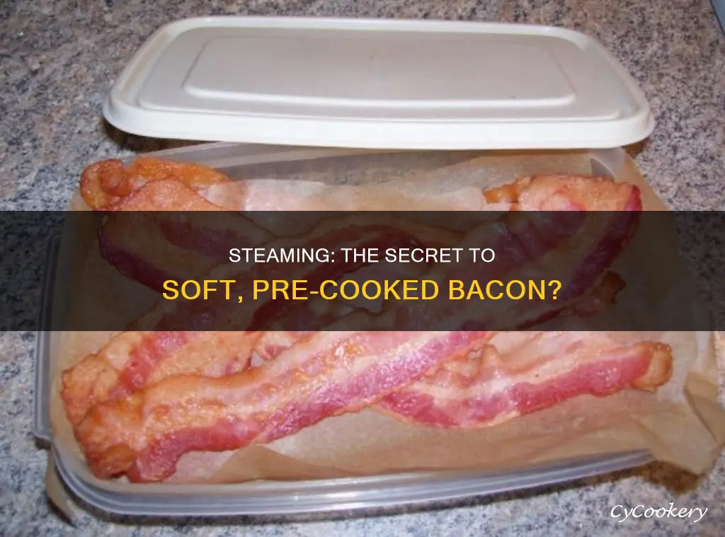 does steaming pre cooked bacon make it softer