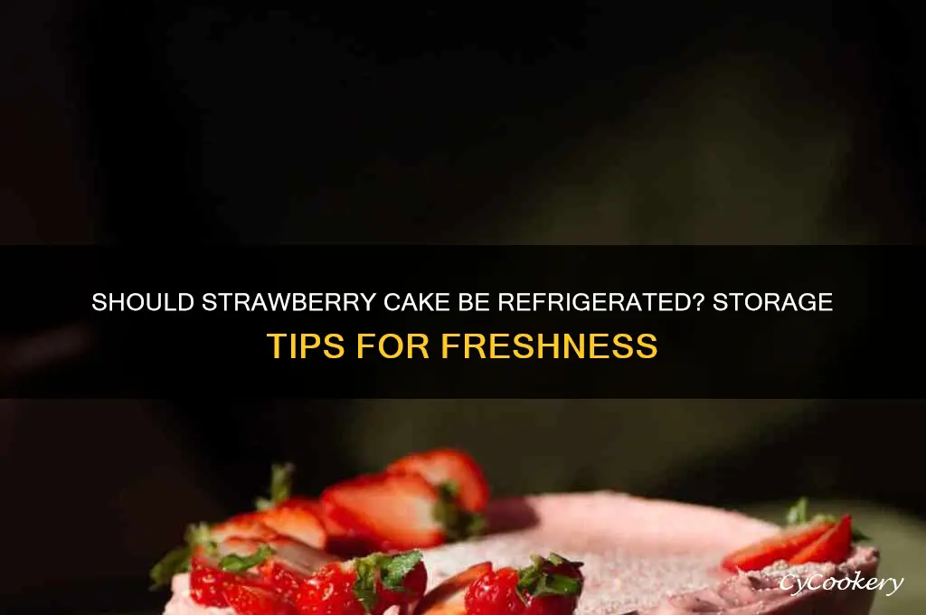 does strawberry cake have to be refrigerated