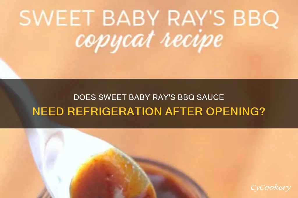 does sweet baby rays have to be refrigerated