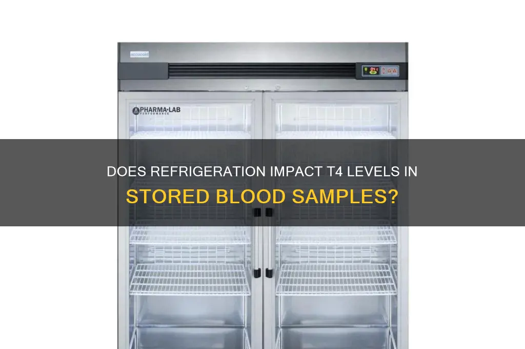 does t4 level degrade if blood is refrigerated