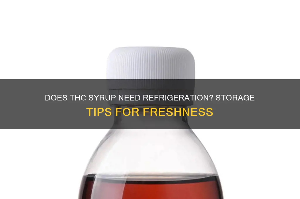 does thc syrup have to be refrigerated
