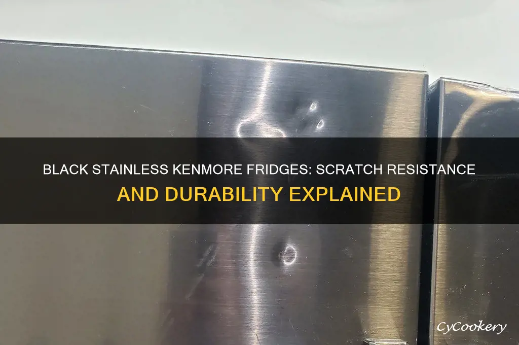does the black stainless refrigerators kenmore scratch easily