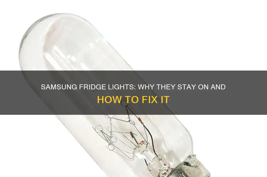 does the lights on my samsumg refrigerator stay on