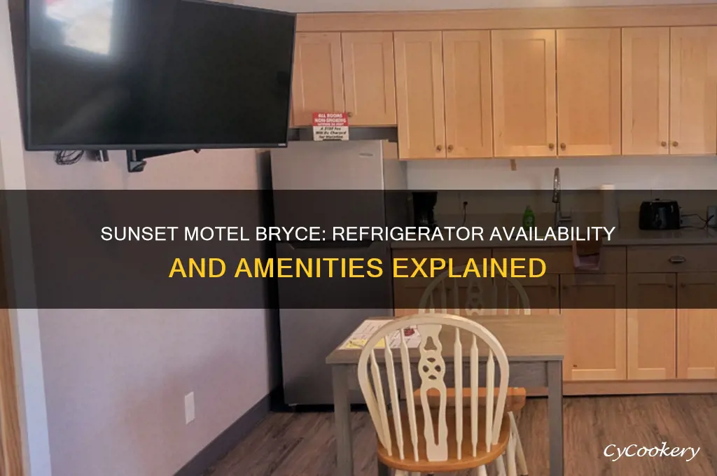 does the sunset motel in bryce have a refrigerator