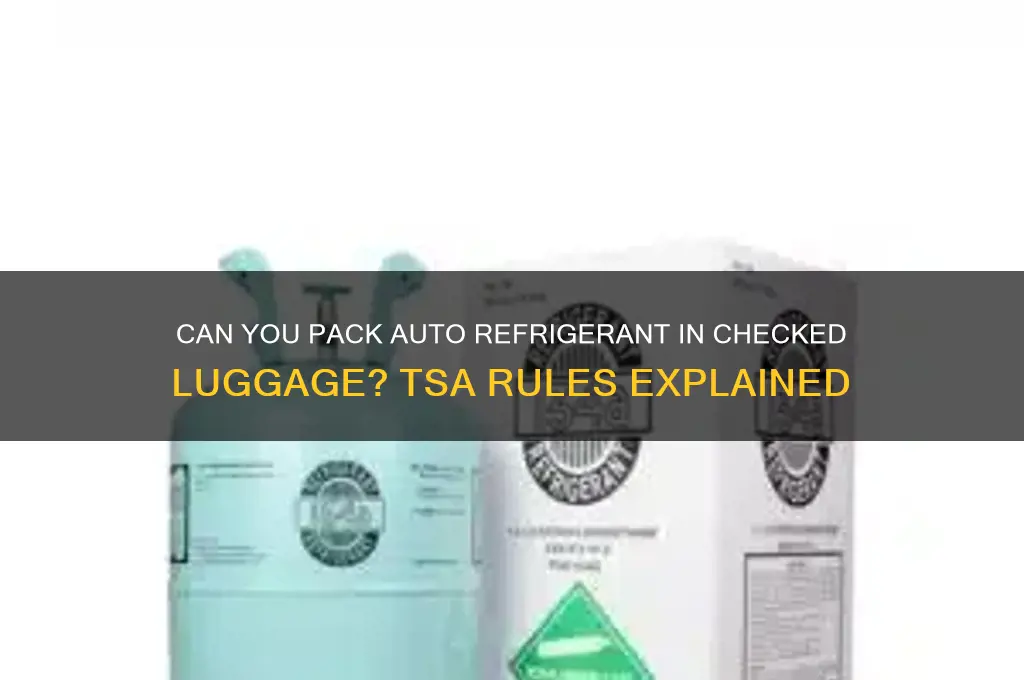 does the tsa allow auto refrigerant in checked baggage