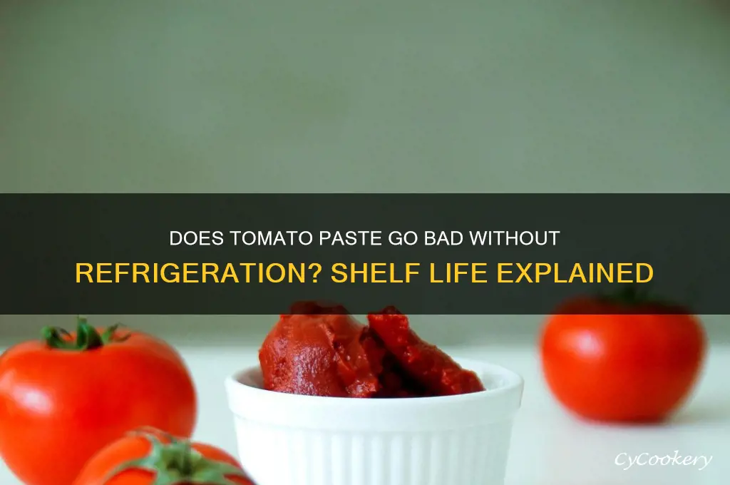 does tomato paste go bad if not refrigerated