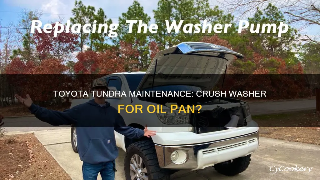 does toyota tundra have crush washer for oil pan