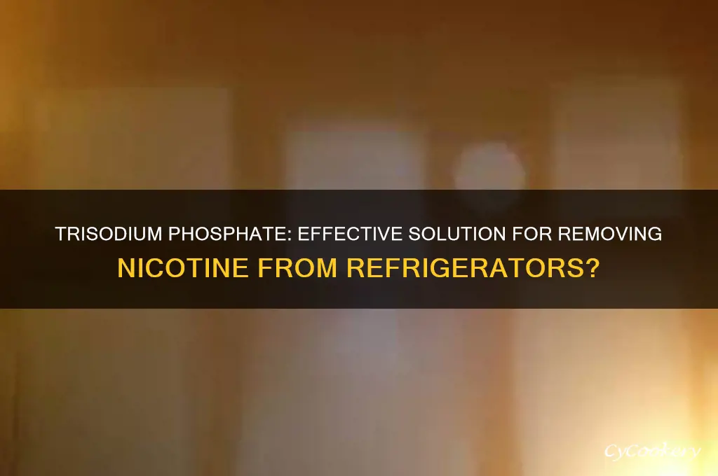 does trisodium phosphate remove nicotene from refrigerator