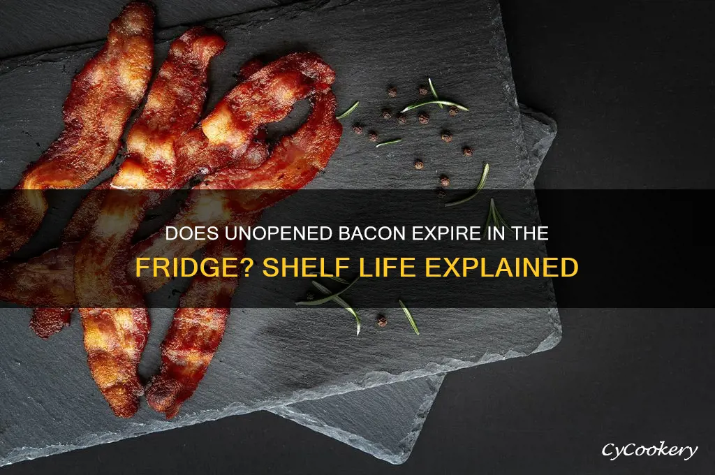does unopened bacon expire in the refrigerator