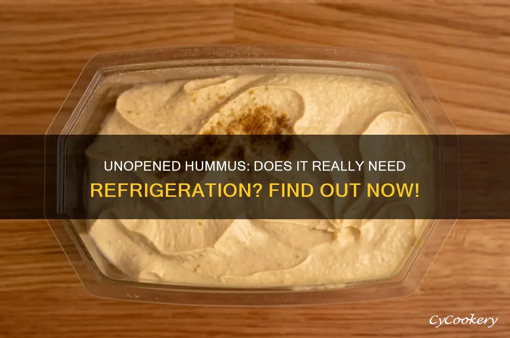 does unopened hummus have to be refrigerated
