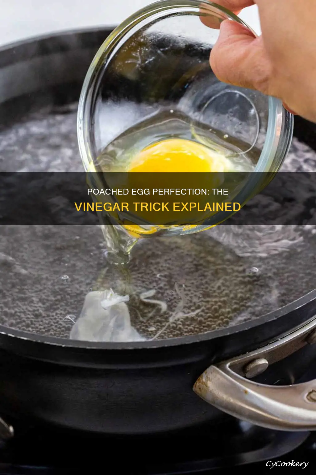 does vinegar prevent poached egg from sticking to pan