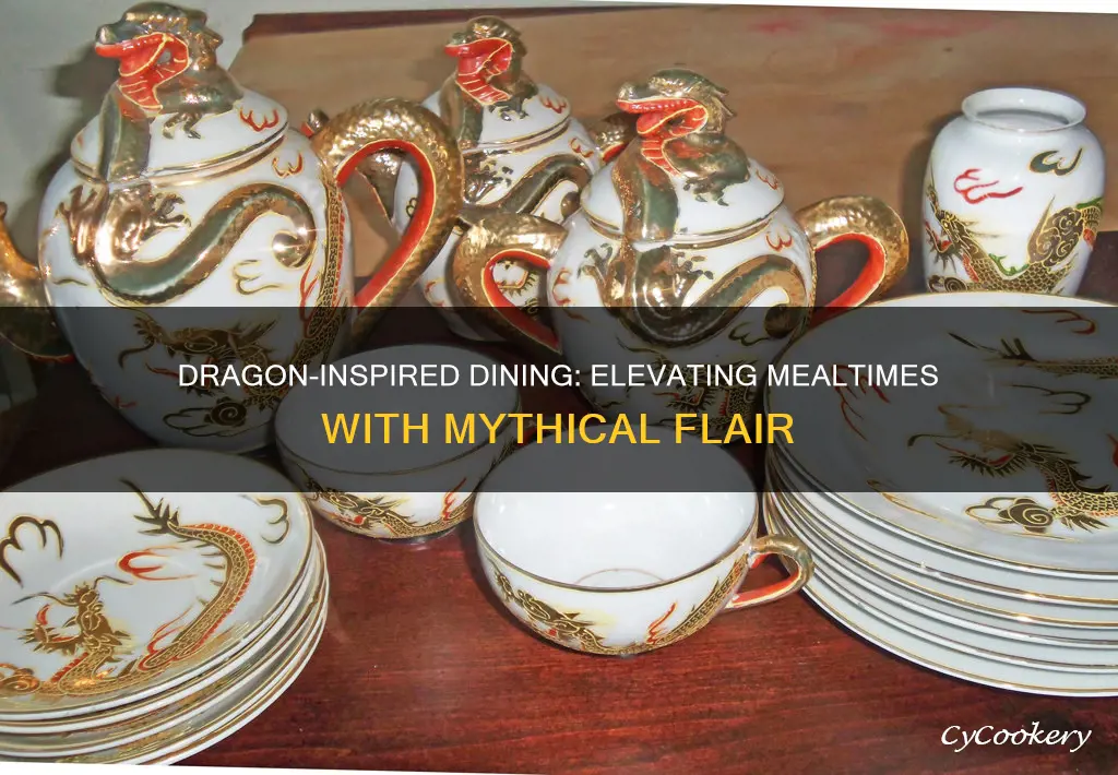 dragon tea set with dinnerware set