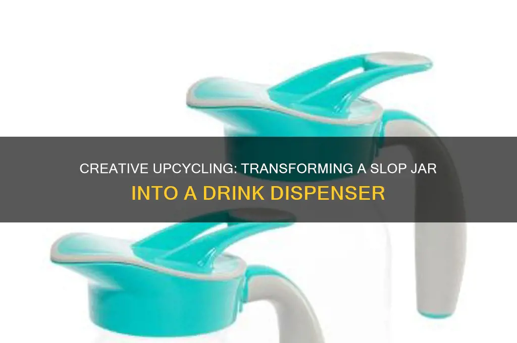 drink dispenser made from a slop jar