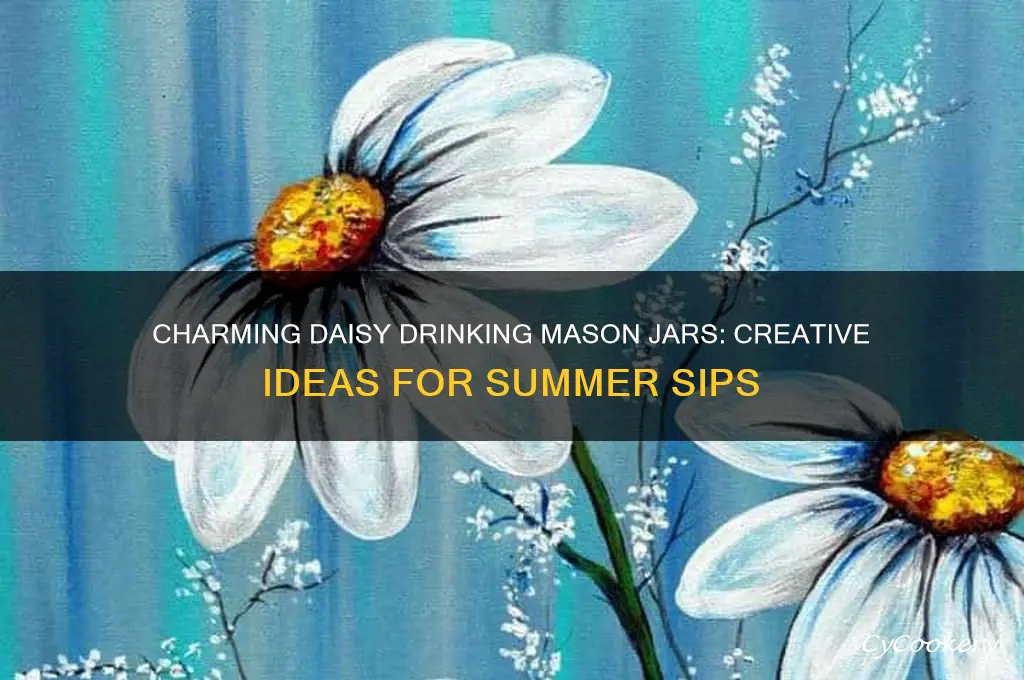 drinking daisy mason jars