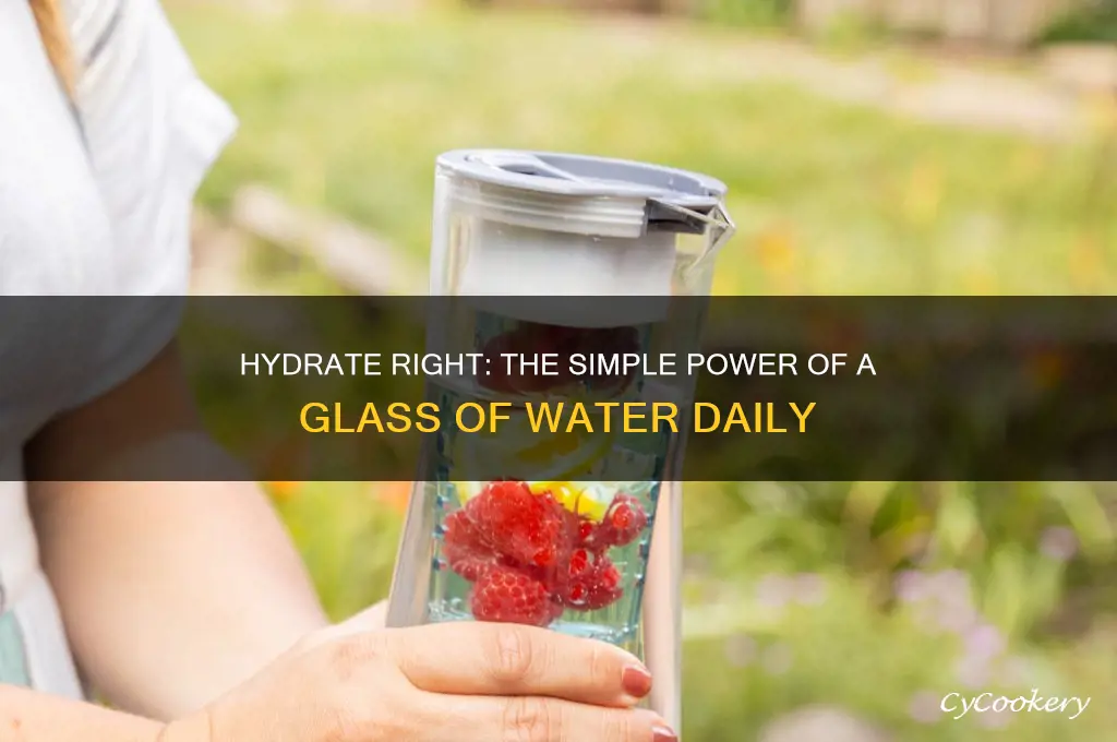 drinking glass of water