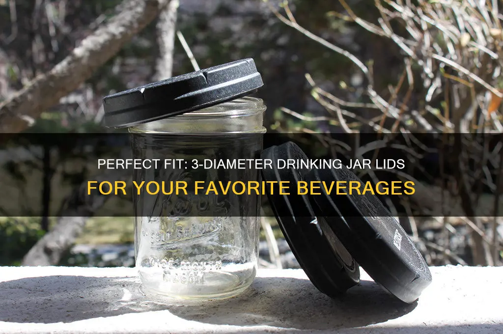 drinking jar lids 3 diameter