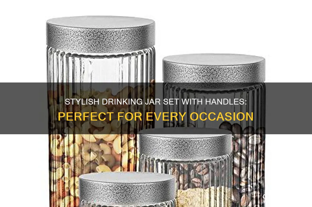drinking jar with handle set