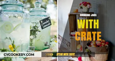 Stylish Drinking Jars with Crate Ideas for Rustic Charm